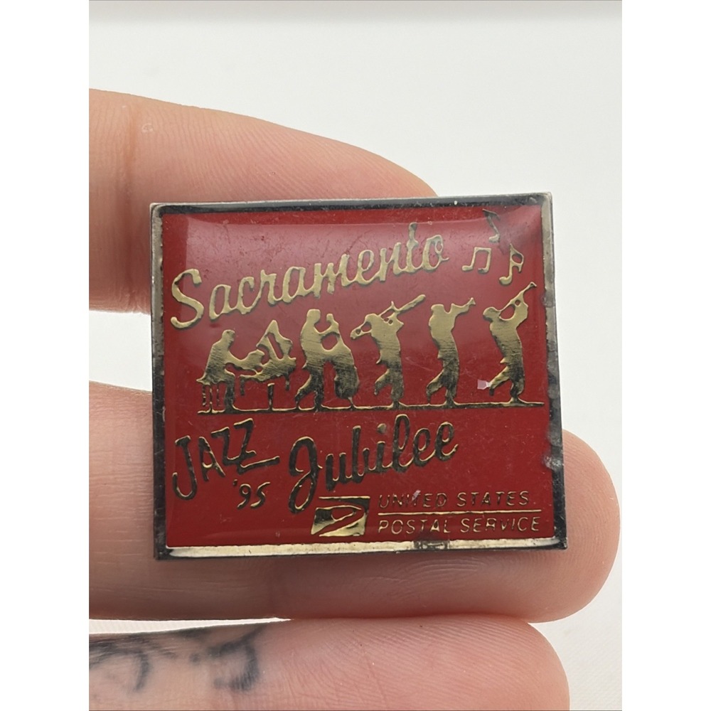 1995 USPS Jazz Jubilee Sacramento California Lapel Hat Pin
